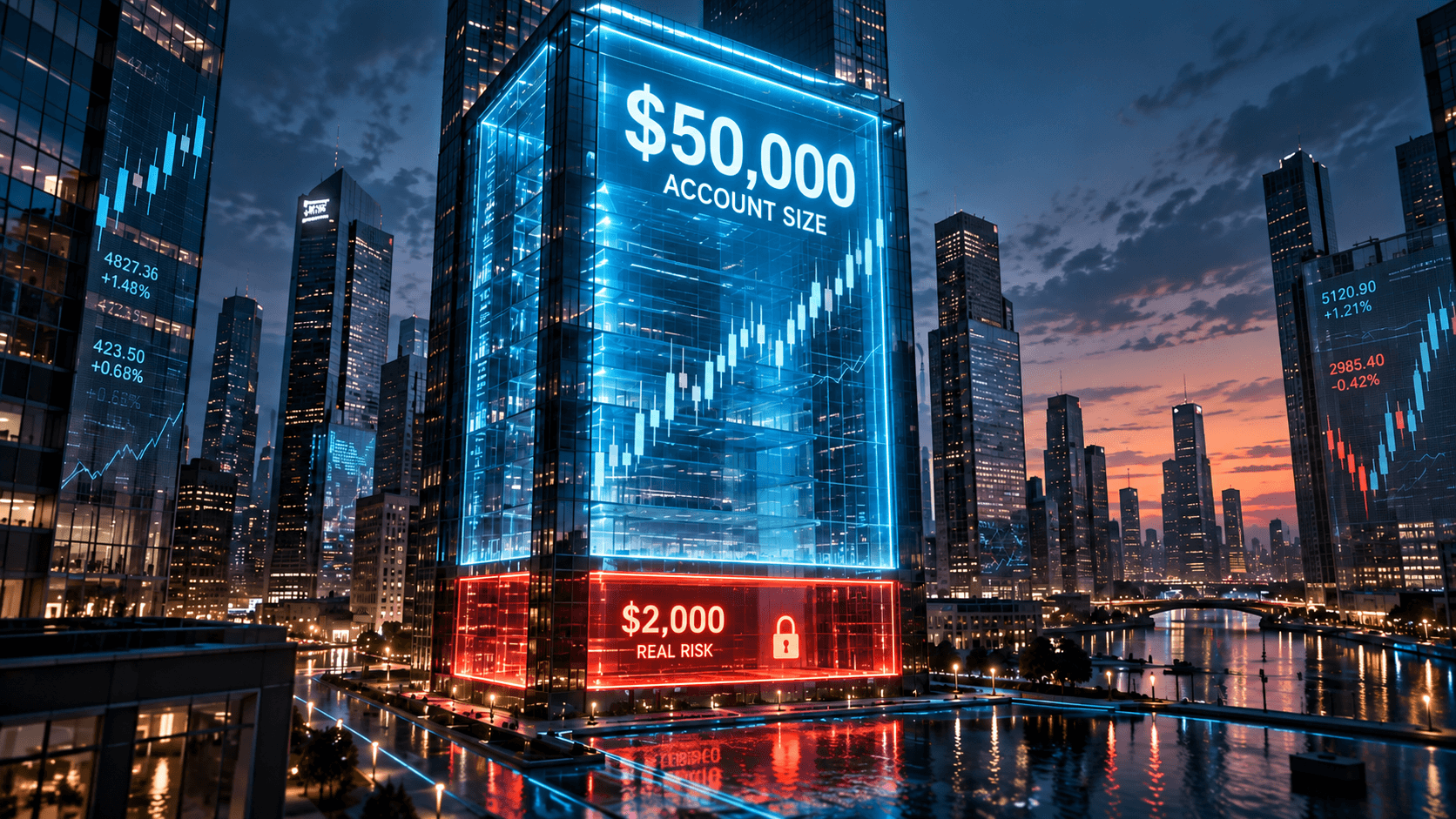 trader analyzing account sizes